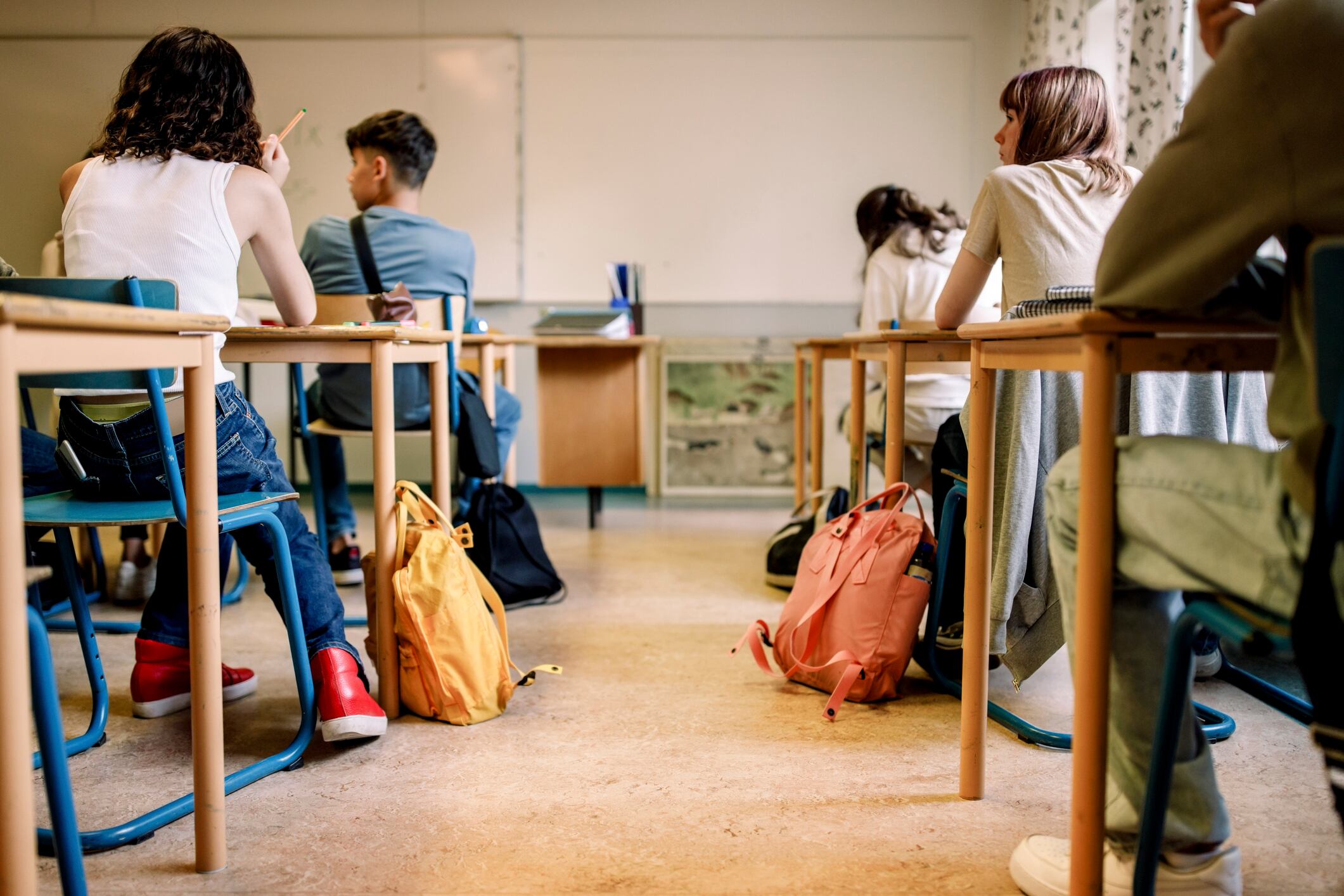 Estudiantes en un salón de clases / imagen de referencia. Foto: Getty Images
