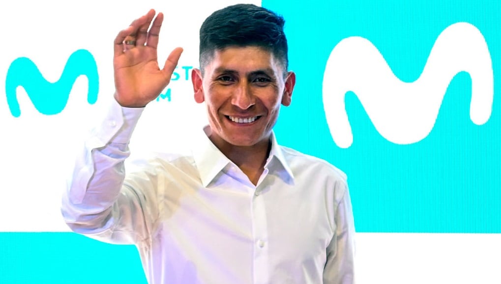 Nairo Quintana en la presentación del Movistar (Photo by JUAN BARRETO/AFP via Getty Images)