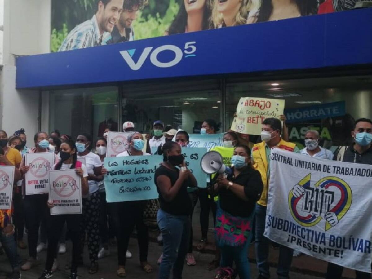 Trabajadoras rechazan llegada de privados a hogares infantiles en Cartagena