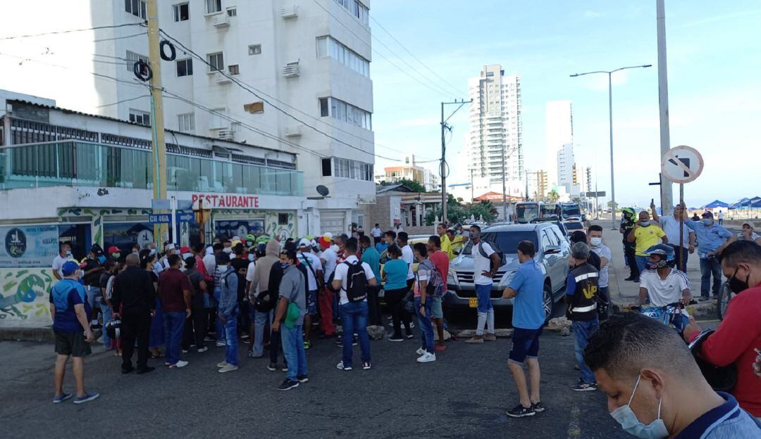 El bloqueo causó afectaciones en la movilidad y en la operación de la ruta T102 de Transcaribe