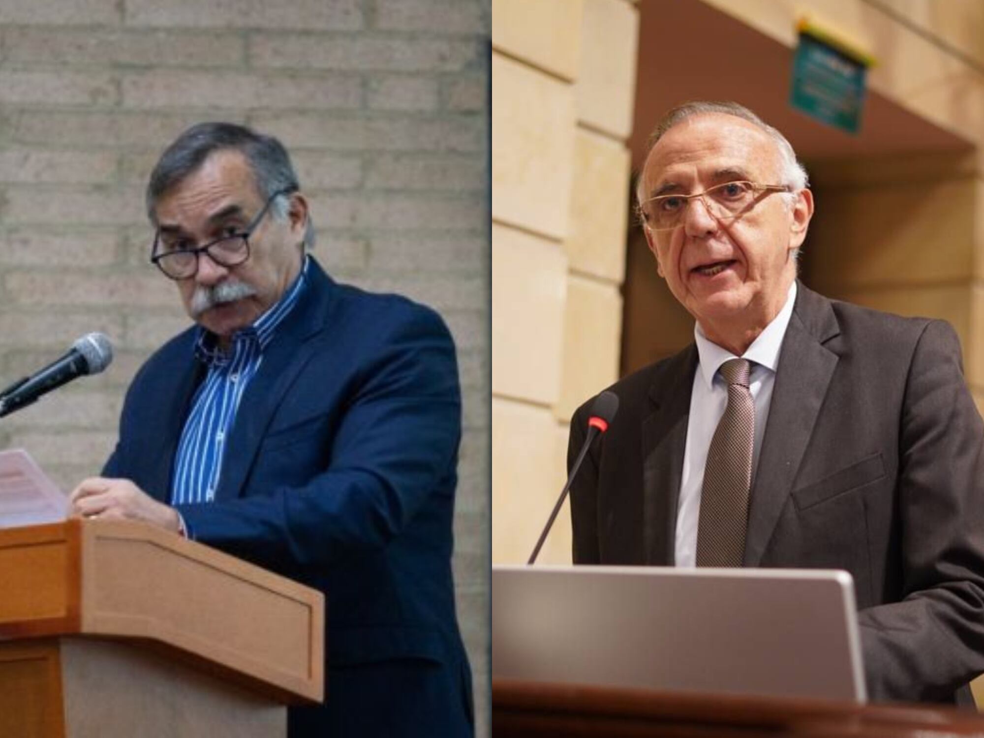 General (r) Ricardo Diaz e Iván Velásquez, ministro de Defensa. Fotos: Colprensa.