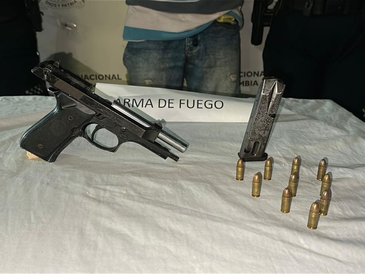 En El Pozón cayó hombre con pistola y varios cartuchos: policía realizó operativo