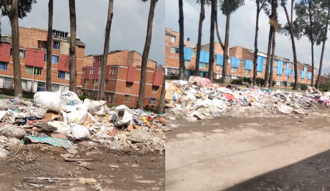 Barrios del occidente de Bogotá están inundados de basuras 