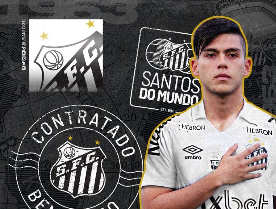 Daniel RUiz, anunciado como nuevo jugador del Santos de Brasil / Twitter: @SantosFC