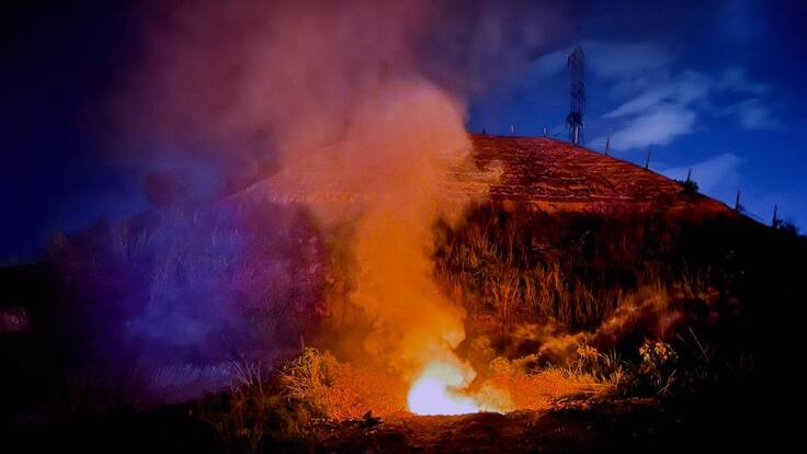 capitán Jorge Peña, jefe de operaciones del cuerpo oficial de bomberos de Bucaramanga