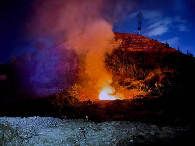 capitán Jorge Peña, jefe de operaciones del cuerpo oficial de bomberos de Bucaramanga