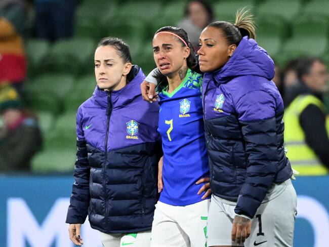 Brasil quedó eliminada del Mundial Femenino. (Photo by WILLIAM WEST / AFP) (Photo by WILLIAM WEST/AFP via Getty Images)