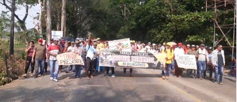 Paro minero en el Bajo Cauca antioqueño. Foto: Cortesía.