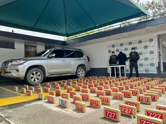 Policía entregó detalles de la camioneta de la UNP cargada con cocaína