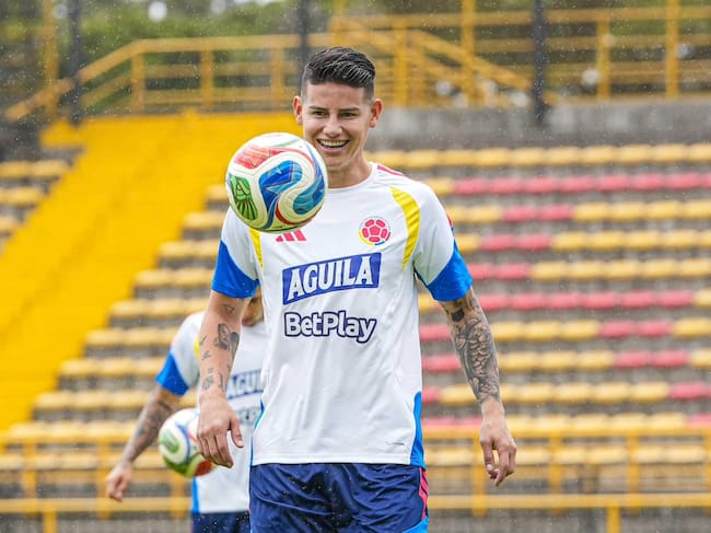 James Rodríguez durante la concentración de la Selección Colombia en Bogotá / FCF.