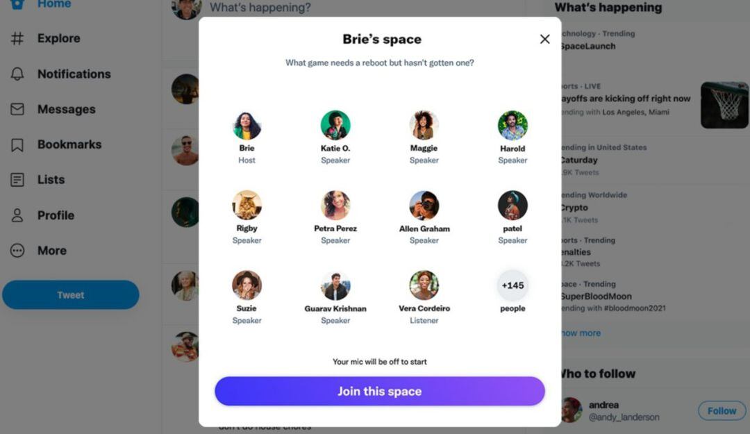 'Spaces' de Twitter