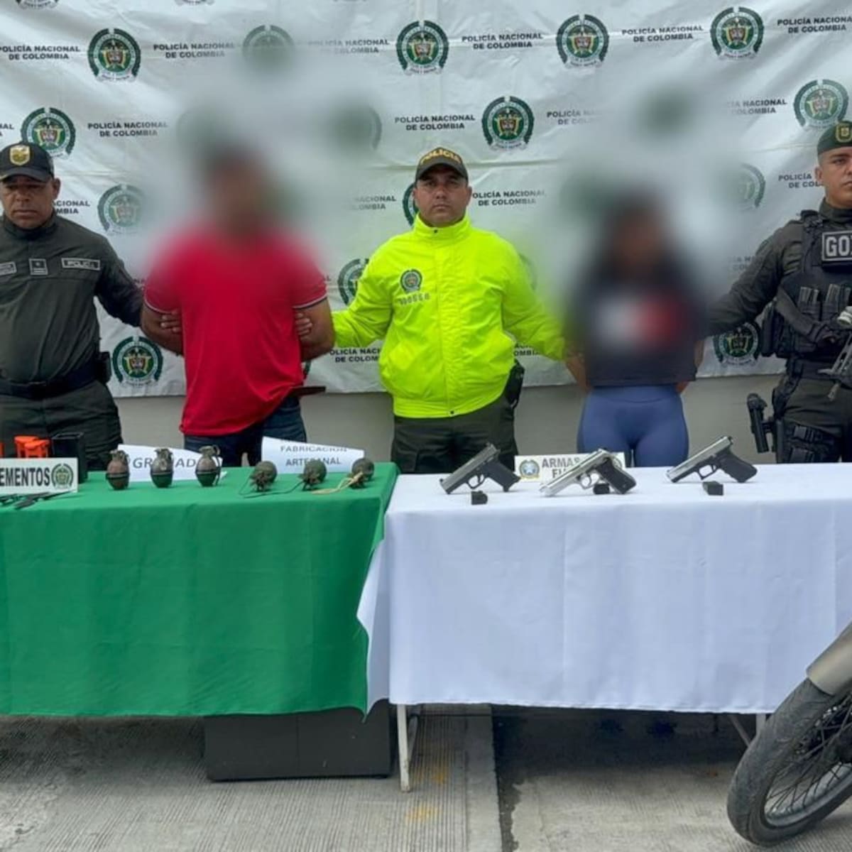 Capturan en la vía Cali-Palmira a dos presuntos disidentes Farc con armas, granadas y drones