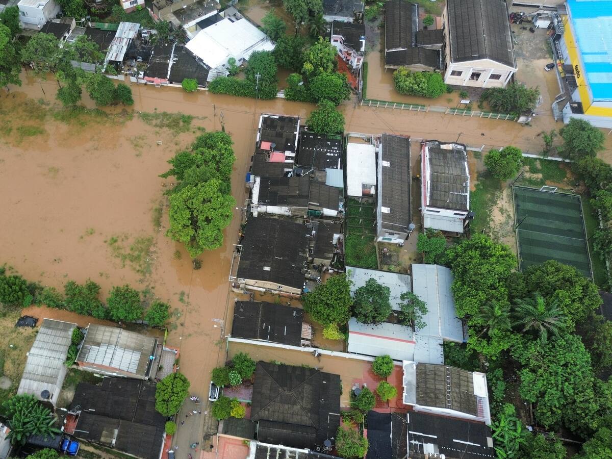 250 familias bajo el agua en Turbaco, Bolívar, por las fuertes lluvias