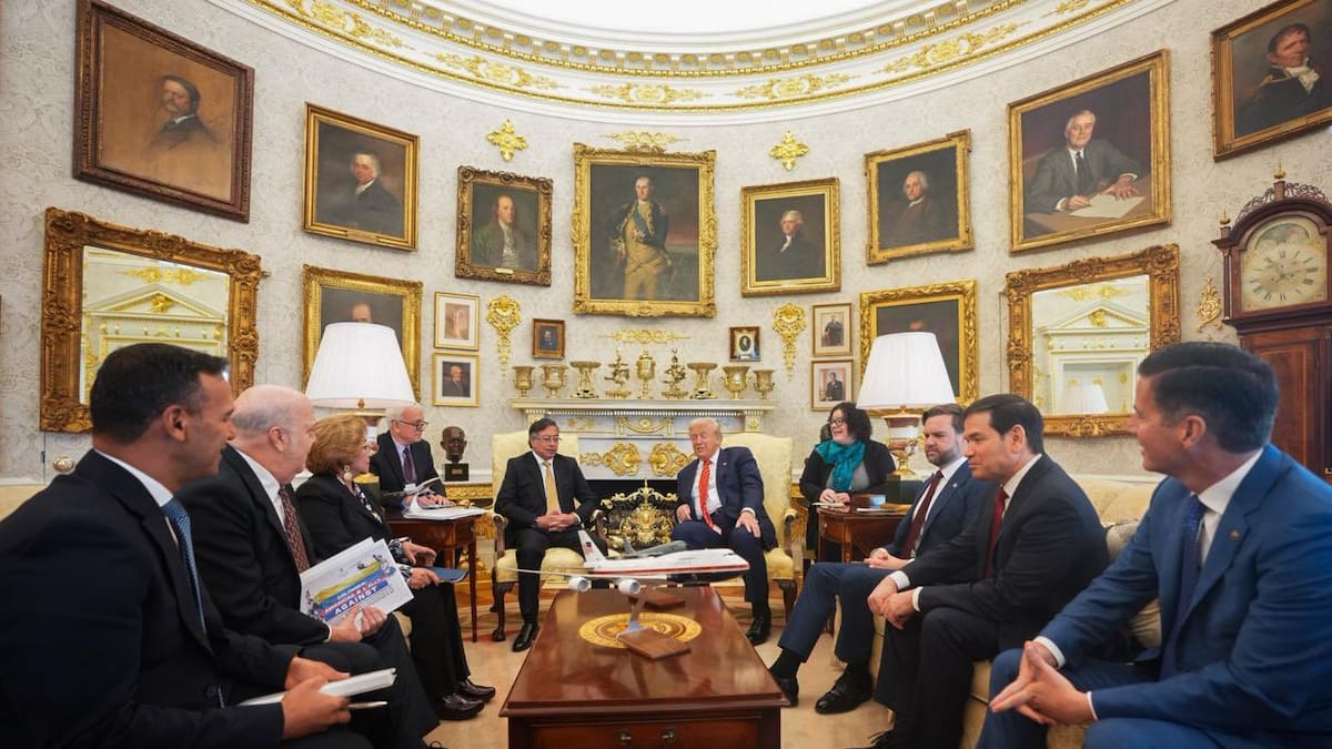 Terminó la reunión entre Gustavo Petro y Donald Trump en la Casa Blanca