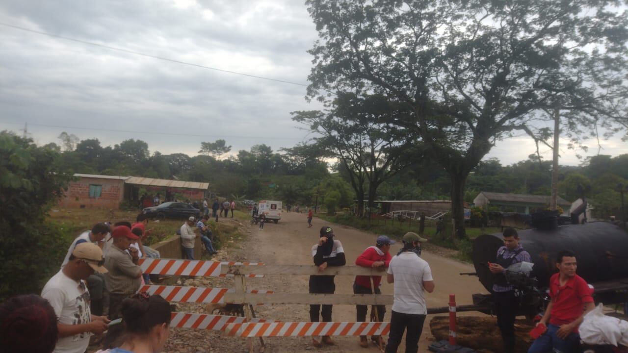 La protestas se adelantaban en la vereda Montería Ambato de Tibú