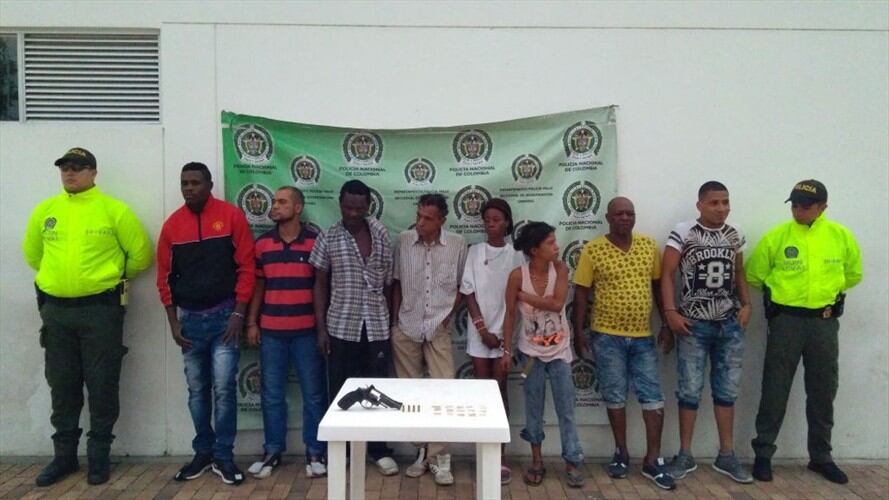 Las autoridades capturaron a ocho integrantes de la banda delincuencial "Los del Loreto". Foto: Policía Valle del Cauca