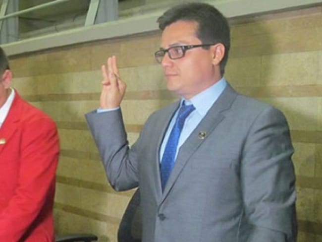 Diego Cardona concejal activo y de rojo Rodrigo Castrillón hoy diputado del Quindío