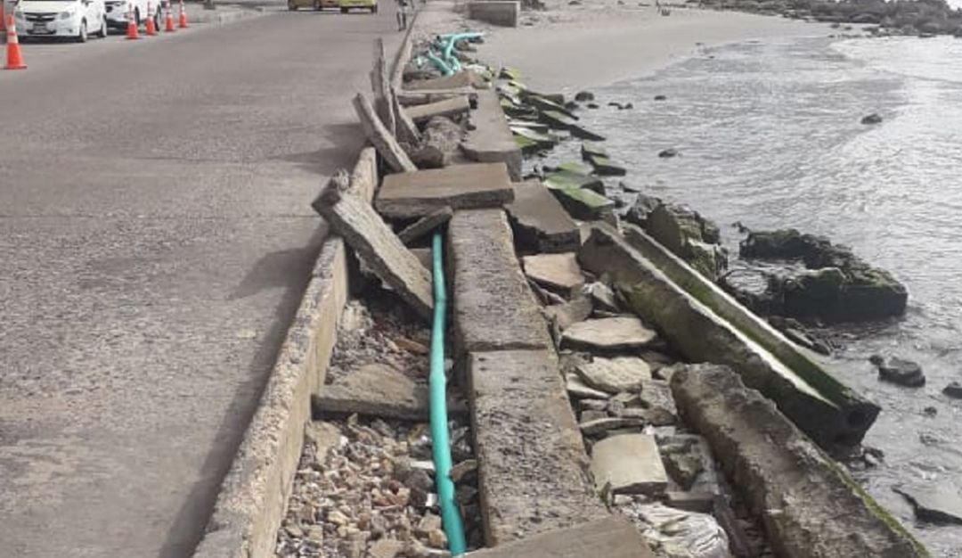 Estado de la zona peatonal de la Avenida del Malecón