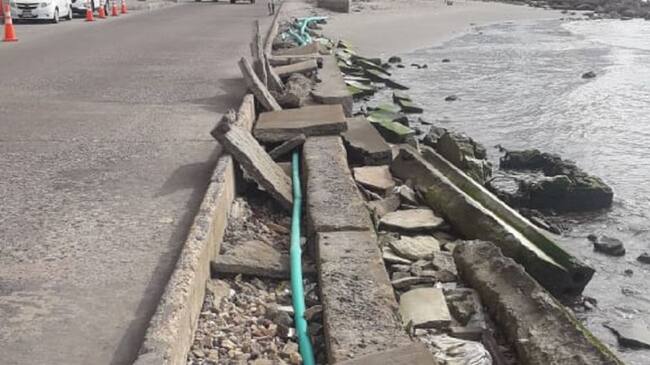 Estado de la zona peatonal de la Avenida del Malecón