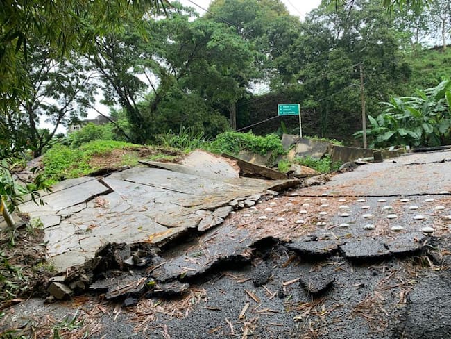 Así quedaron algunas vías de Piojó