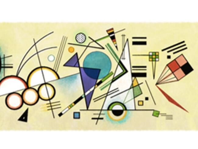 Doodle rinde homenaje al pintor Vasili Kandinski con trazos abstractos