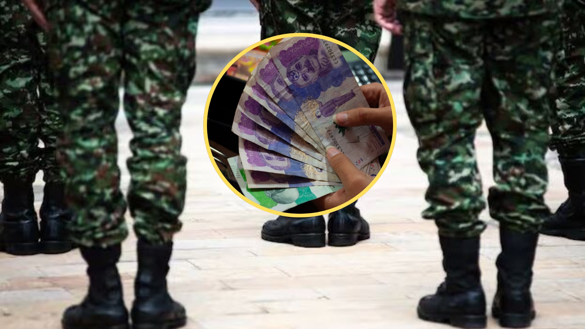 Fuerzas Militares y pesos colombianos. FOTO: Sebastián Barros e imagen de referencia - Getty Images
