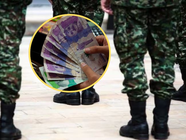 Fuerzas Militares y pesos colombianos. FOTO: Sebastián Barros e imagen de referencia - Getty Images