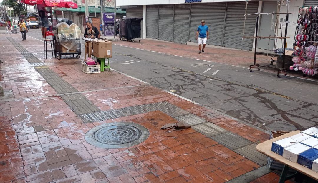 En pleno centro de Bucaramanga se robaron una caseta