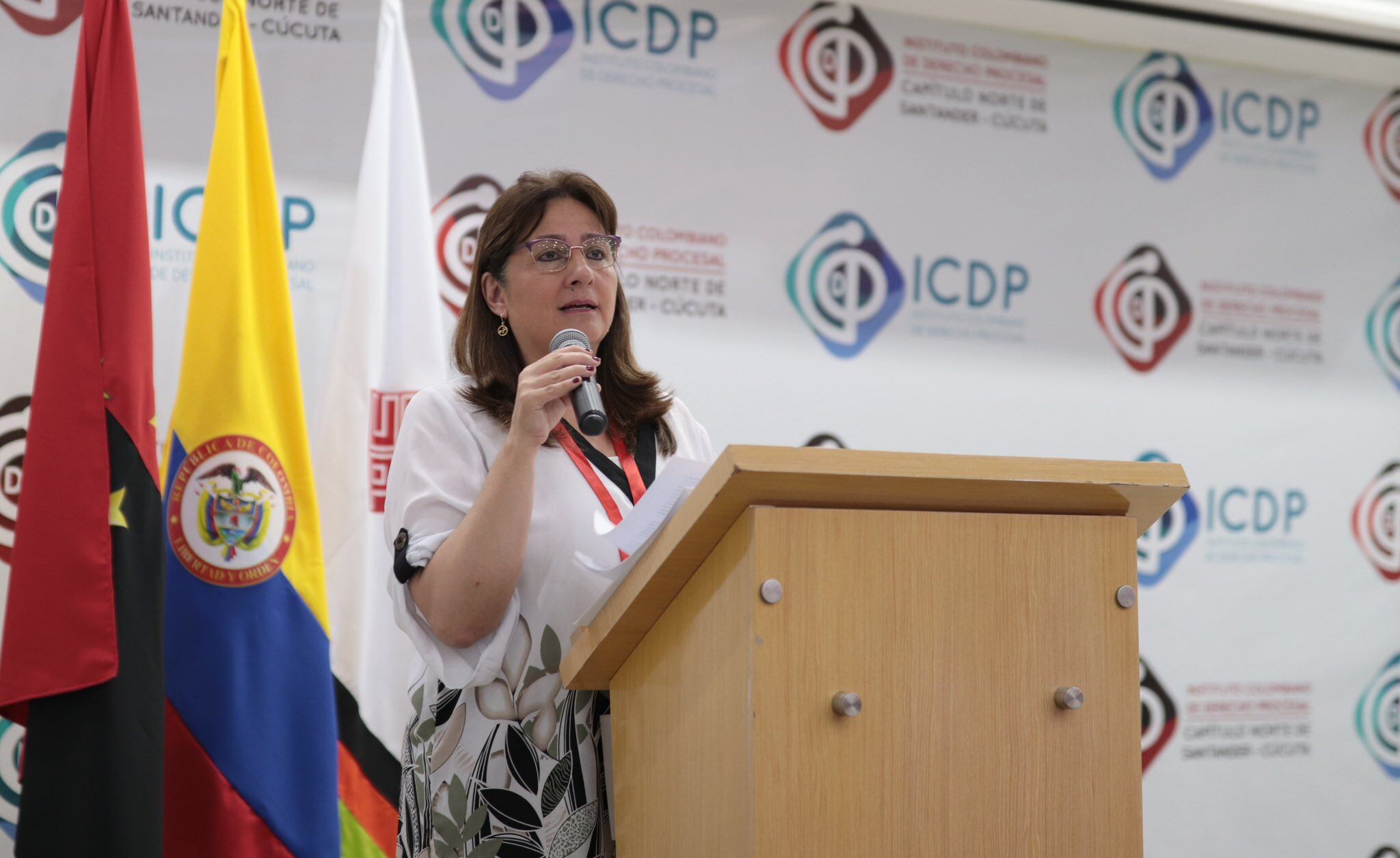 Ángela María Buitrago participa en el XX Congreso de Derecho Procesal en la UFPS Cúcuta. Foto: @MinjusticiaCo