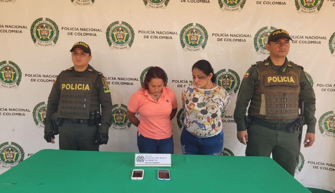 Cuando se disponían a hurtar equipos móviles en la Comuna Cuatro de Neiva fueron capturadas.