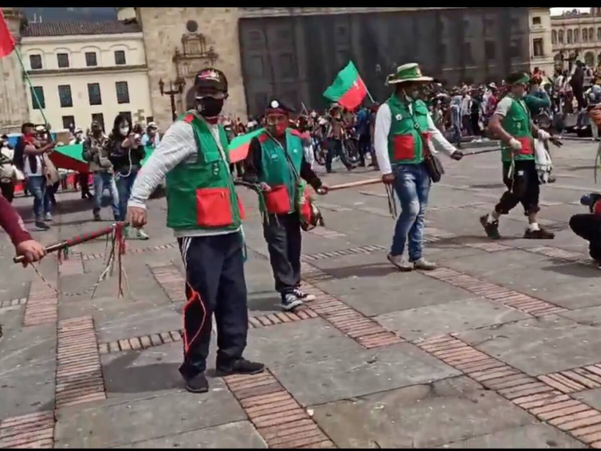 Así fue la llegada de la Minga Indígena a la Plaza de Bolívar