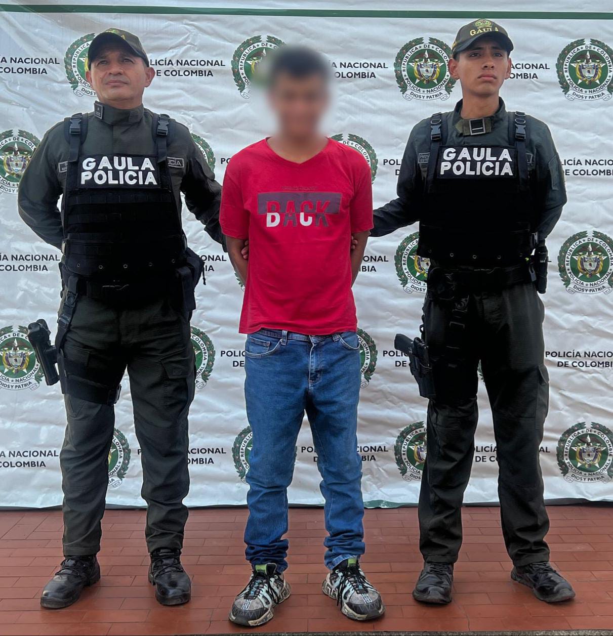 “El Barbero” fue dejado a disposición de la autoridad competente. Foto policía Neiva.