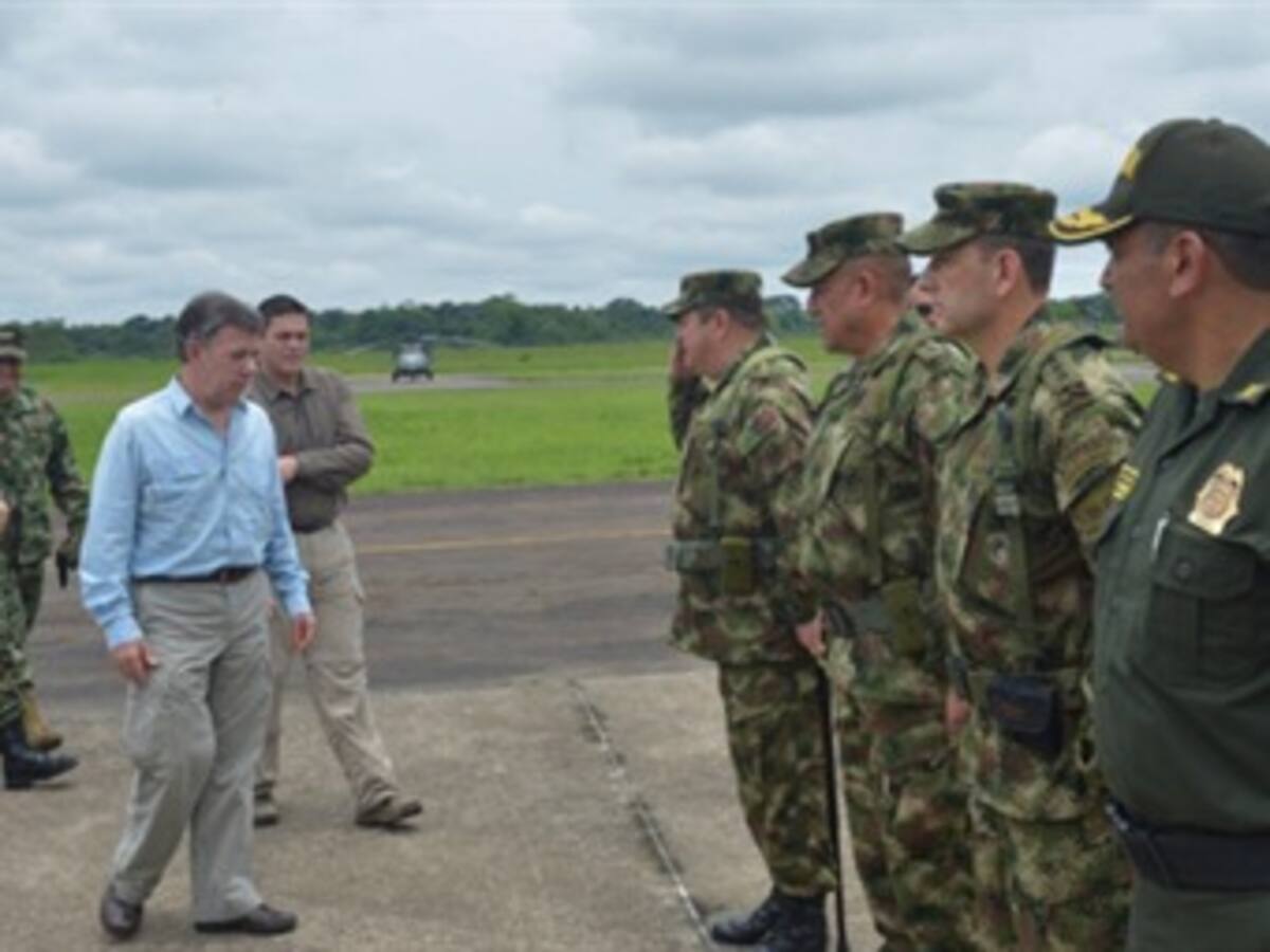 Fotos: Visita de Santos a la Base Militar de Larandia, Caquetá