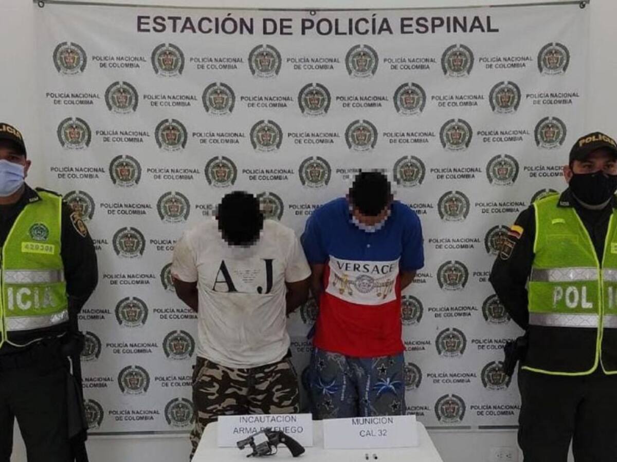 Capturan a ‘Gemelo’ y 'Puchis’ reconocidos delincuentes de Espinal
