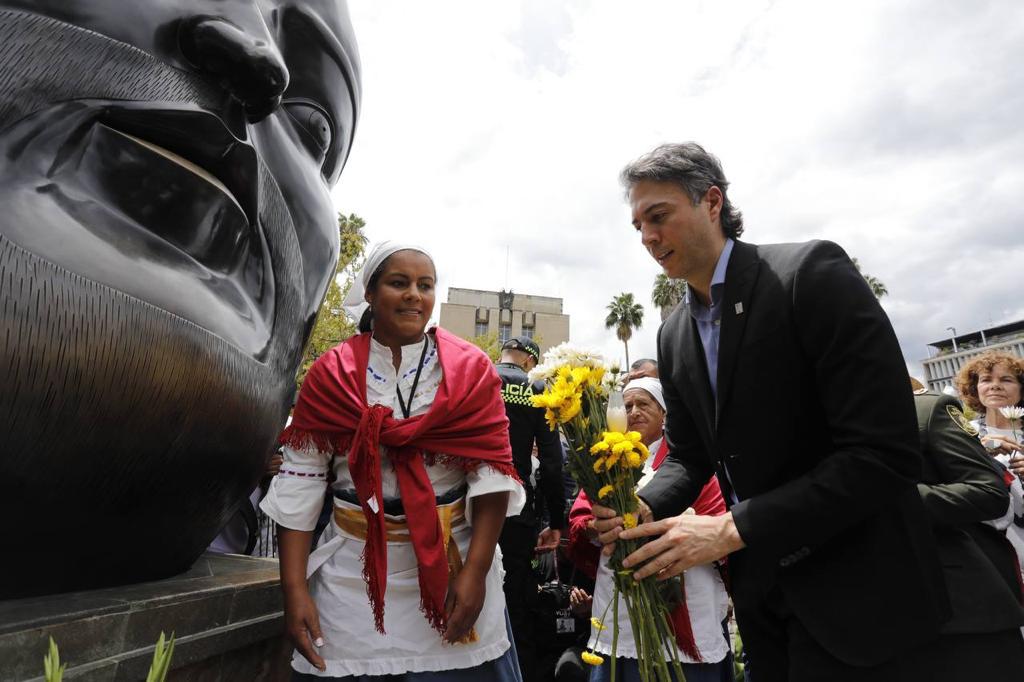 Ofrenda floral silleteros Santa Elena- foto alcaldía de Medellín