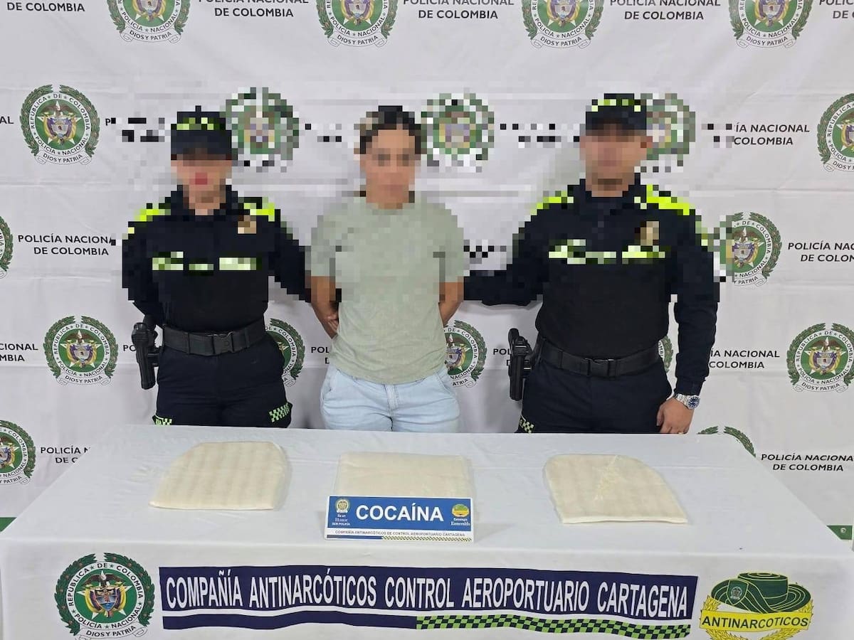 Detenida en aeropuerto de Cartagena por narcotráfico: presuntamente iba a Países Bajos con droga