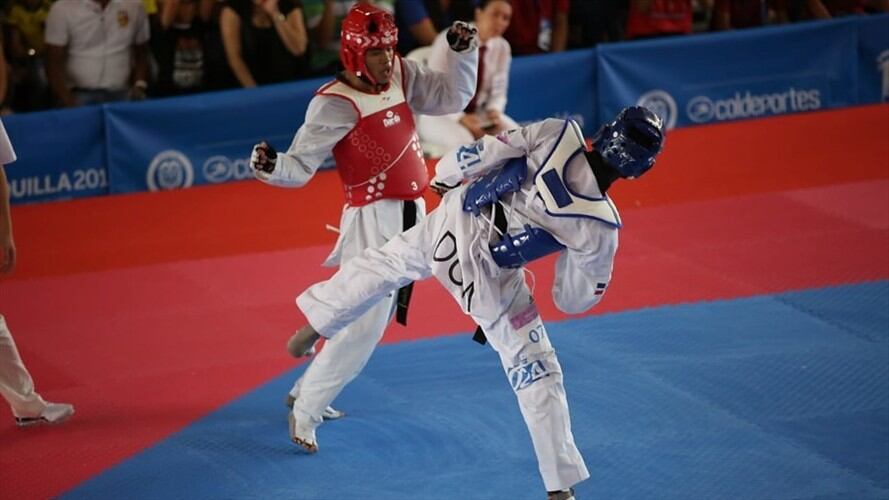 La situación se dio mientras se encontraban en el colegio Marymount de Barranquilla, donde se desarrollan las competencias de taekwondo. Foto: Colprensa