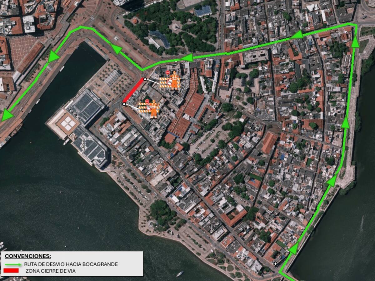 Cambios viales en centro de Cartagena por retiro de contenedores del proyecto San Francisco