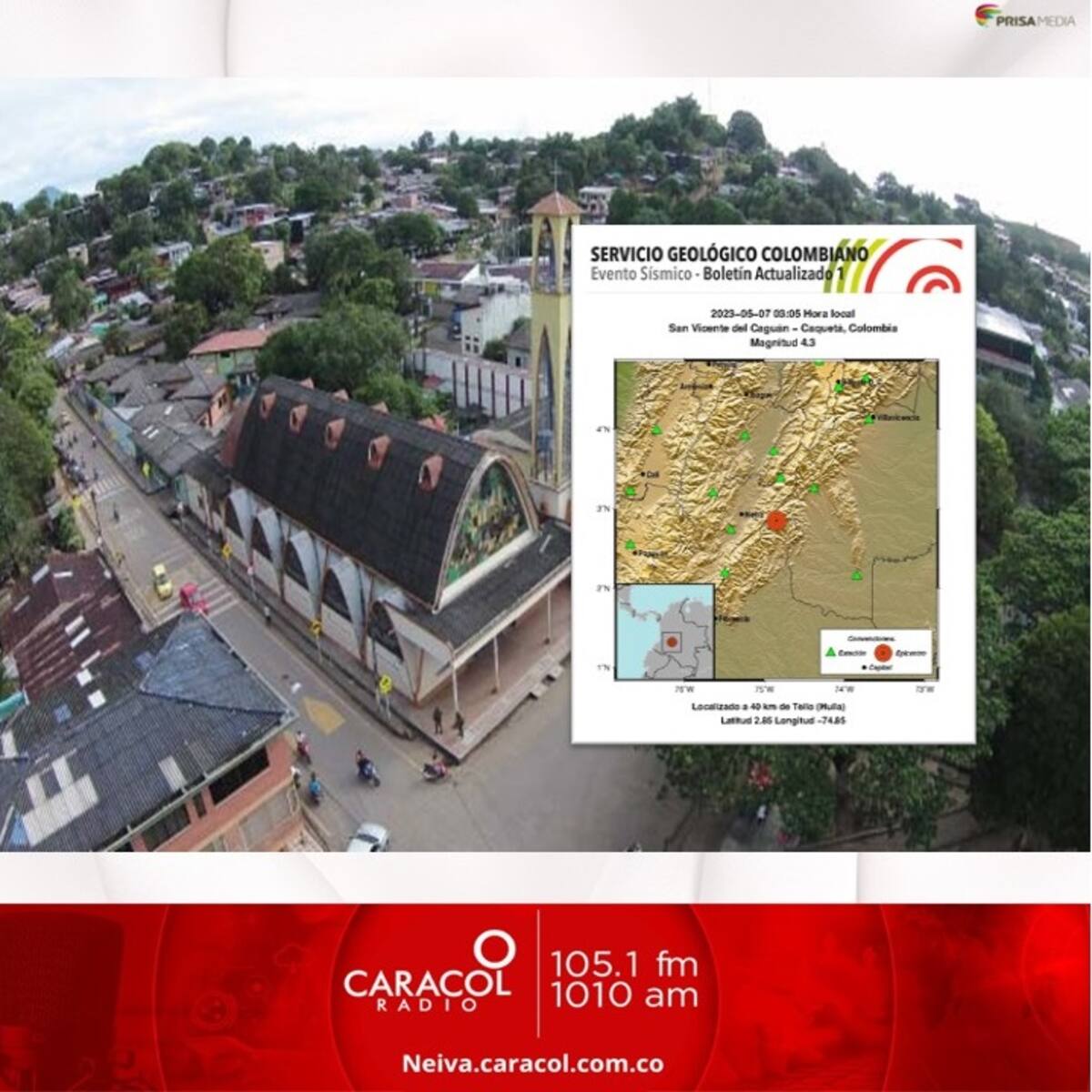 Tembló en San Vicente del Caguán, Caquetá