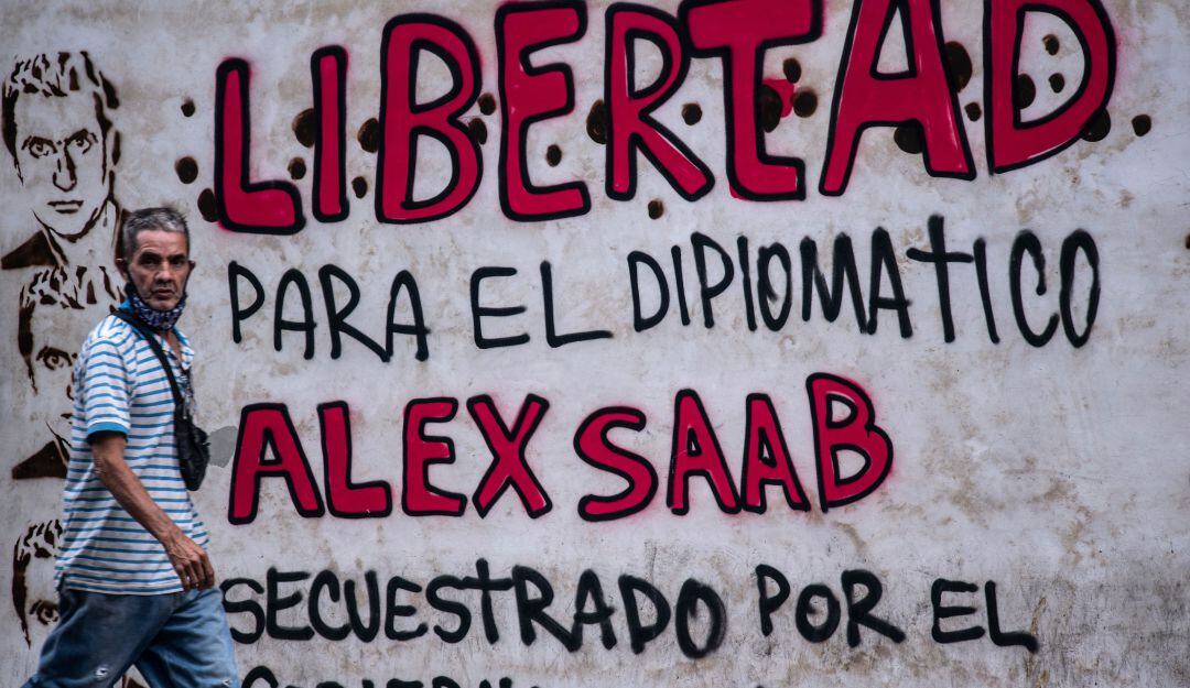 Mural a favor de Alex Saab en Venezuela