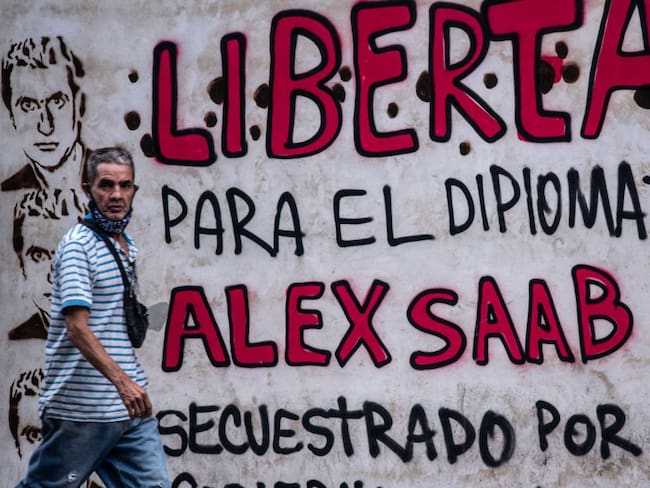 Mural a favor de Alex Saab en Venezuela