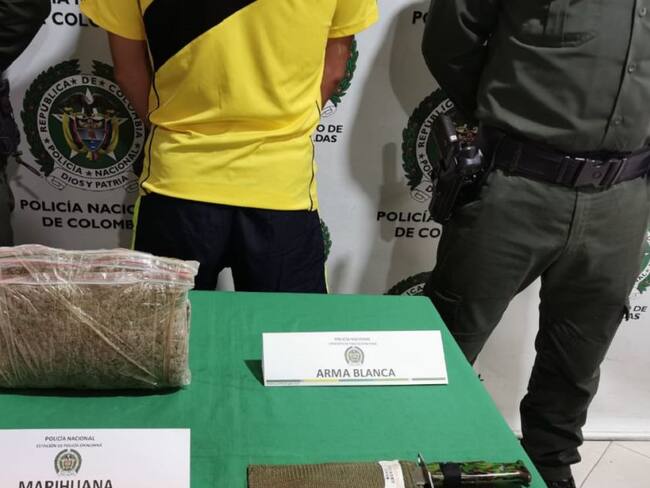 Capturado con más de mil gramos de marihuana, en Chinchiná, Caldas.