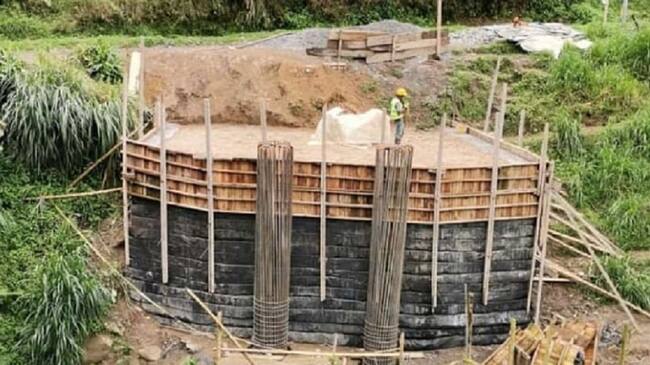 Obras en el puente del barrio Galán