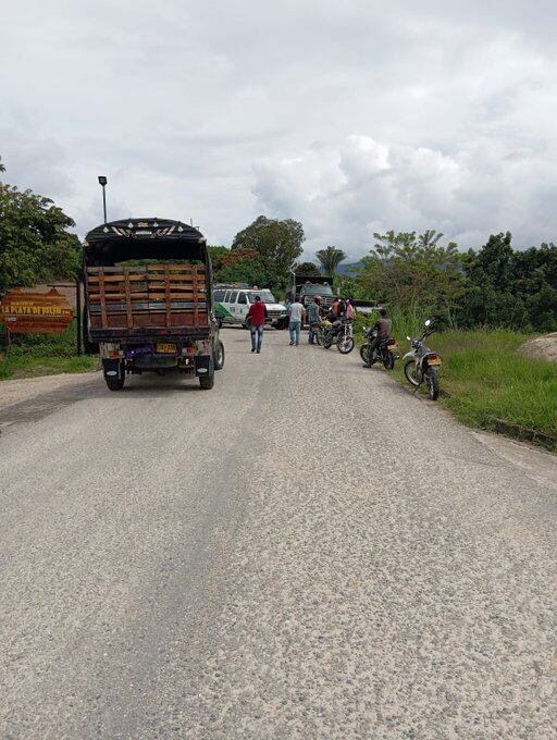 Protesta de transportadores entre la Playa y Hacarí