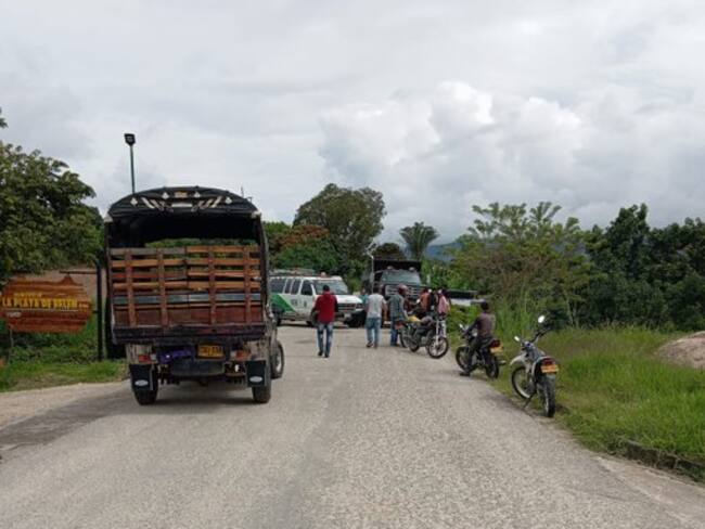Protesta de transportadores entre la Playa y Hacarí