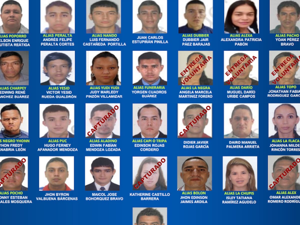 Policía presentó las fotografías de los 20 delincuentes más buscados en Bucaramanga