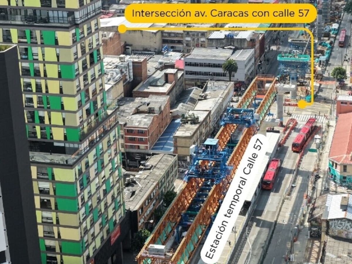 Cierre nocturno de la intersección de la Av. Caracas con Calle 57: ¿cuándo inicia y en qué horario?