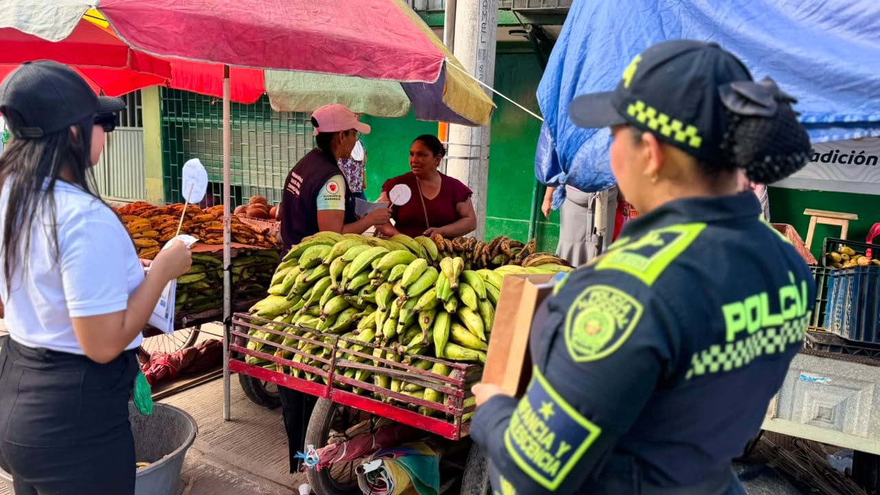 En Magangué, recorrieron espacios comerciales para prevenir el trabajo infantil
