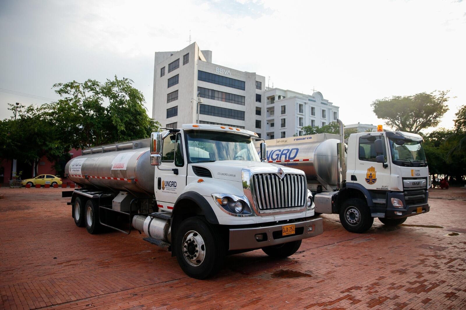 Carrotanques entregados por la UNGRD en calidad de préstamo para mitigar el desabastecimiento en Santa Marta