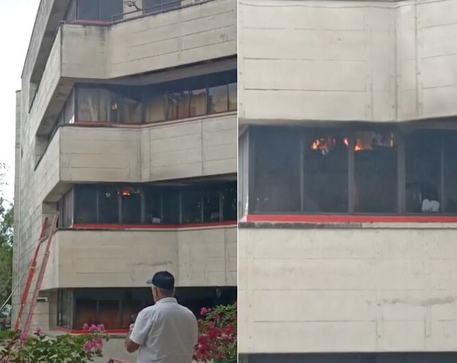 Evacuan la Gobernación de Sucre por incendio en la oficina de sistemas